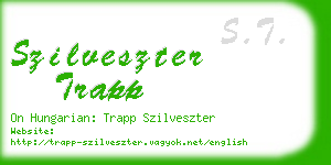 szilveszter trapp business card